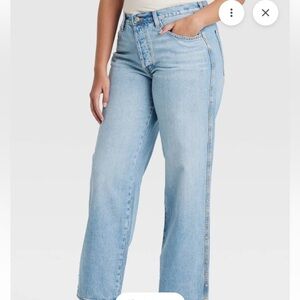Universal Thread 90s mid rise baggy light wash studded jeans